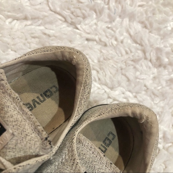 Converse Chuck Taylor All Star Women’s Heavy Canvas low Top Sneakers Tan 6 - Picture 4 of 10